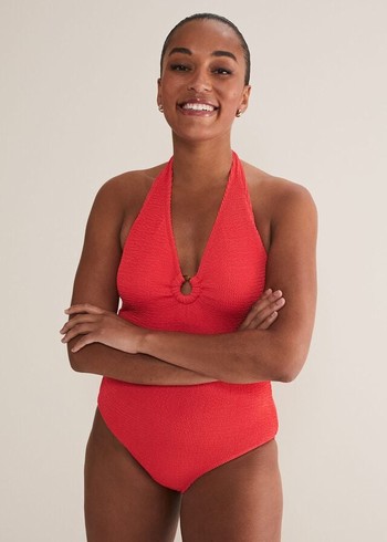 Phase Eight Red Halterneck Swimwear Coral Canada | URDJNC-569